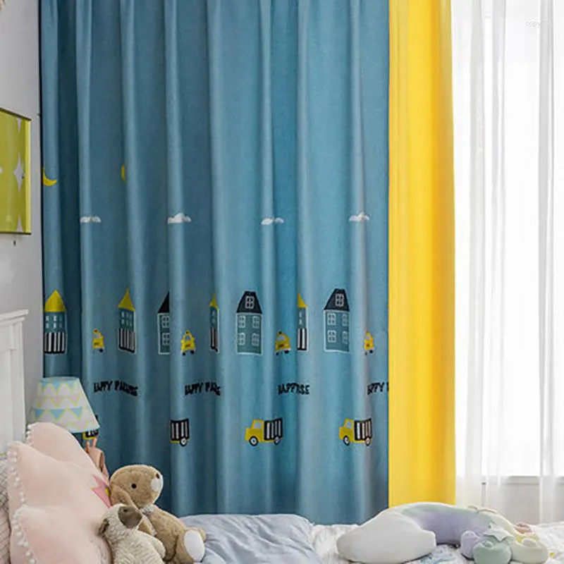 Tenda Bambini Tende Per Soggiorno Para Salon Cortinas Rideau Nordic Modern Mild Cloth Full Shade Studenti 2023