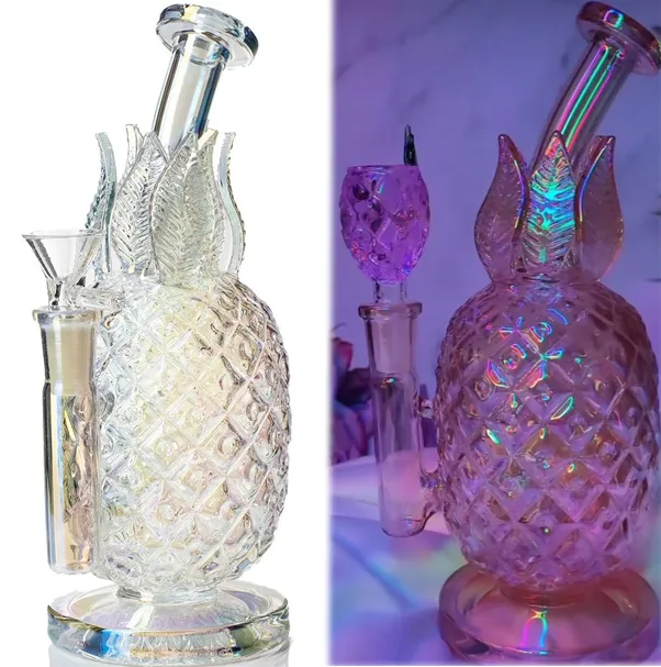 Pineapple Glass Bong Hookahs Recycler Dab Rigs Smoke Water Pipe Percolate Thick Glass Water bongs with 14mm banger