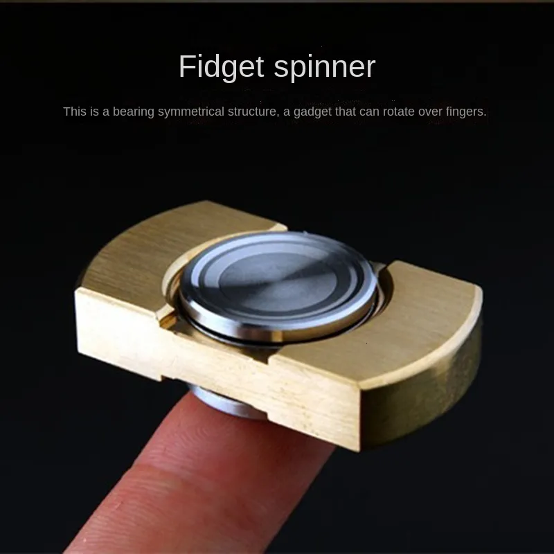 Kreisel Metall Fidget Spinner Schwarze Technologie Edelstahl Handspinner Mini Klein Quadratisch Mini Junge Rotierend 230718