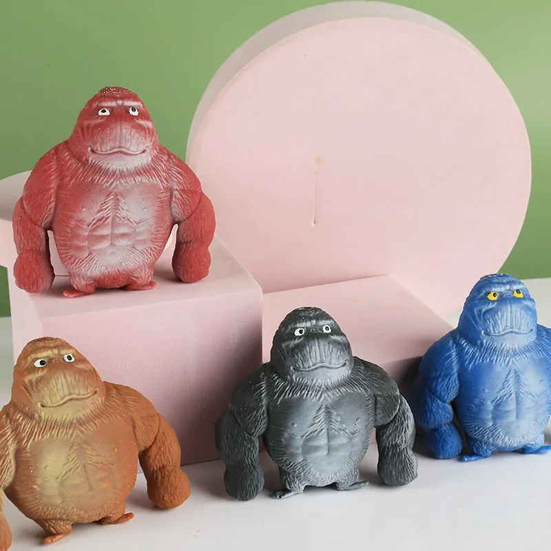 Ciekawe i kreatywne goryla słodka zabawka dekompresyjna Lalalale Sha odbijanie zwierząt sztuczka i wydanie dekompresji ściskania radości