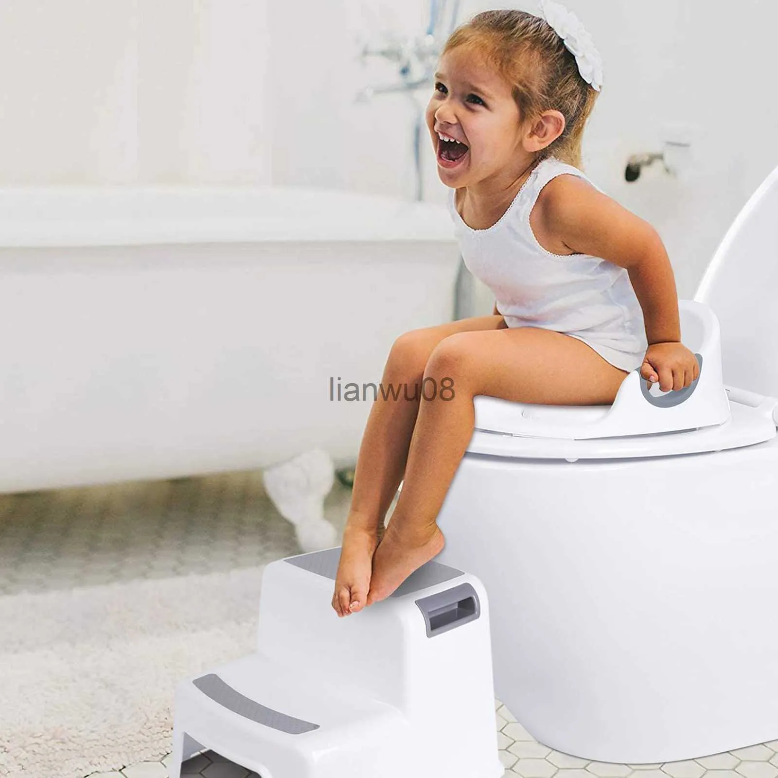 Potties säten barn toalettstol baby småbarn toalett adapter med handtag commode pew child commode pew adapter hem leveranser x0719