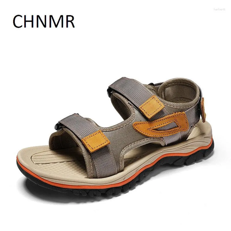 Sandálias masculinas CHNMR esportes de verão sapatos de praia moda casal chinelos de plástico vendendo produtos ao ar livre tendências de borracha tamanho grande