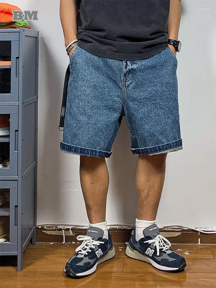 Jeans da uomo Estate giapponese Streetwear Pantaloncini di jeans Harajuku Pantaloni cargo dritti alla moda Pantaloni casual da uomo di alta qualità da uomo