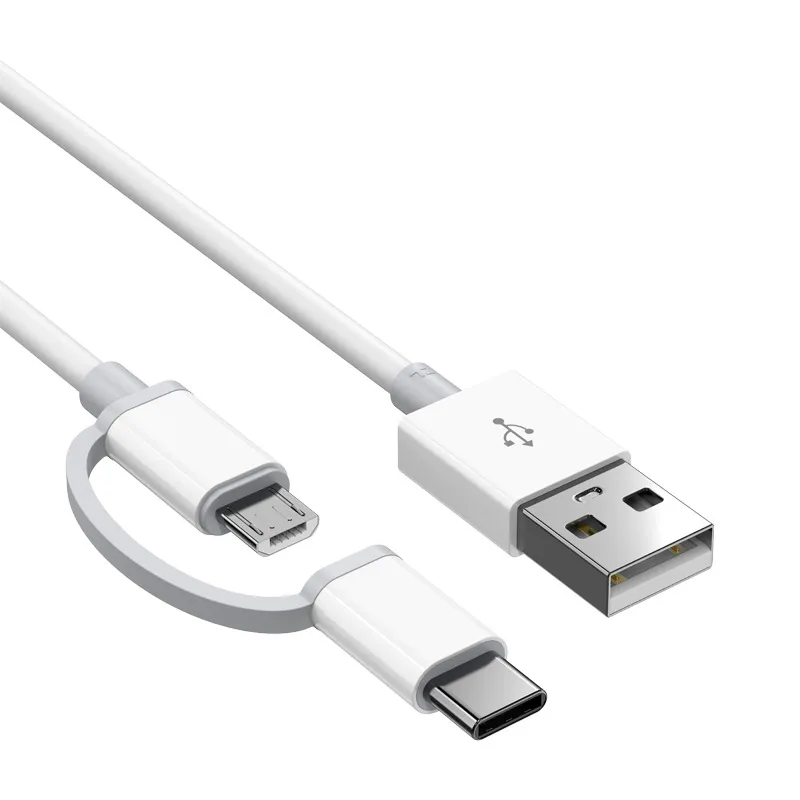 Großhandel Versorgung 2 In 1 Micro USB Typ C Kabel Schnelle Lade
