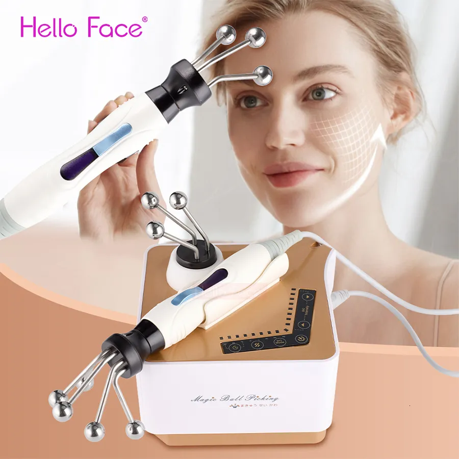 Face Massager Japan Microcourrent Machine Magic Ball RFand Bio Technology för lyft Anti Aging Wrinkle Skin Care Lifting Massagers 230718