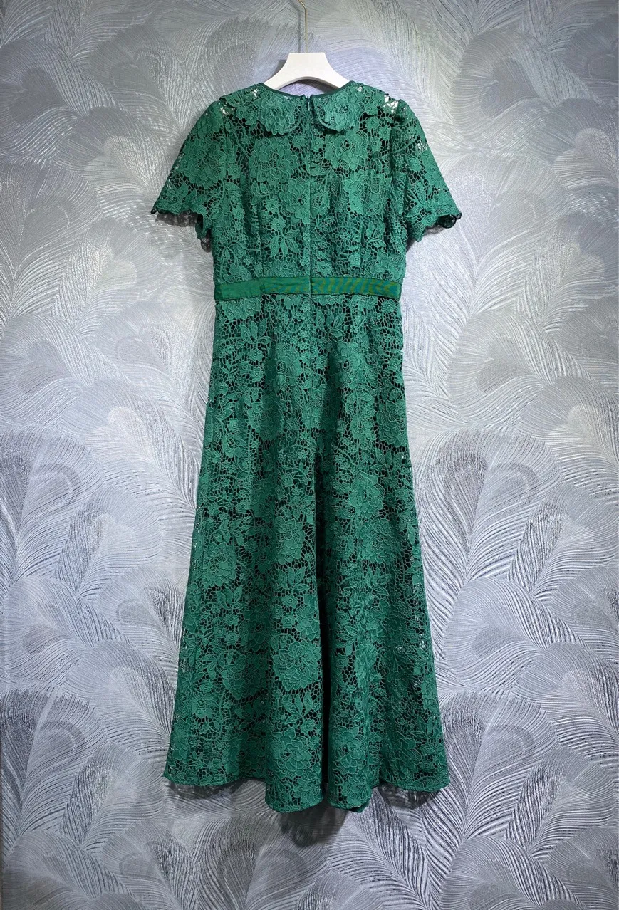 Green Lace Midi Dress With Cap Sleeves And V Neck ... From Shunlifacai669,  $109.28 In Bulk | DHgate.Com