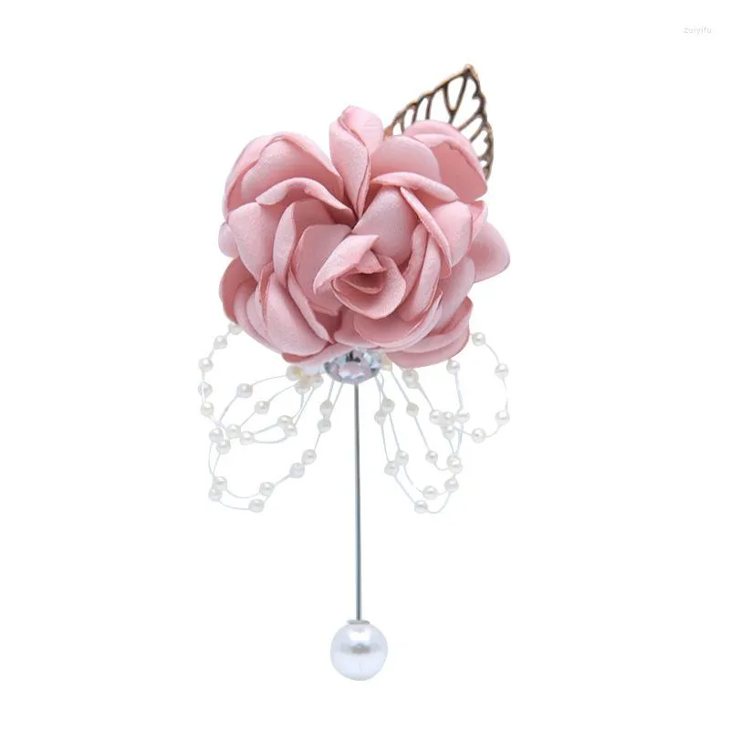 Kwiaty dekoracyjne 1PCS Wedding Druhna Druhna Party Bride Corsage Bransoletka Broom Groom Brooch