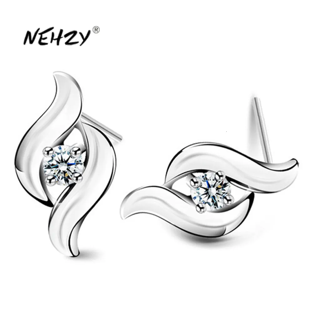 Stud NEHZY 925 silver needle women's fashion high-quality jewelry crystal zircon graceful simple retro earrings 230718