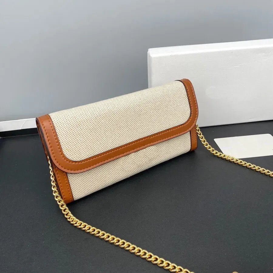 Klassisk lyxkedja mode axelväska 2023 Ny lyxig plånbok axelväska designer väskor kvinnor väskor med låda multicolor