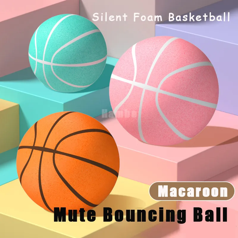 Parti Ballons Macaron Bouncing Mute Ball Intérieur Silencieux Basketball Bébé Mousse Jouet Aire De Jeux Rebond Enfant Sports Jeux 230719