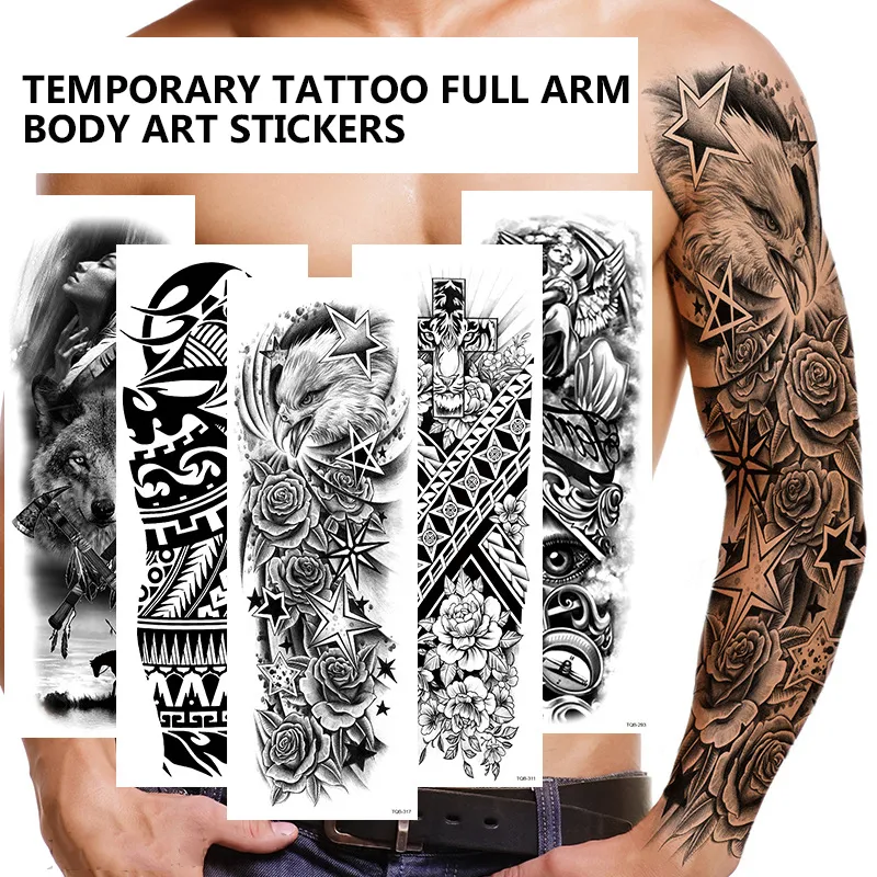 DHgate.com:Realistic Fake Tattoo Arm Sleeve: Large Temporary Body Art ...