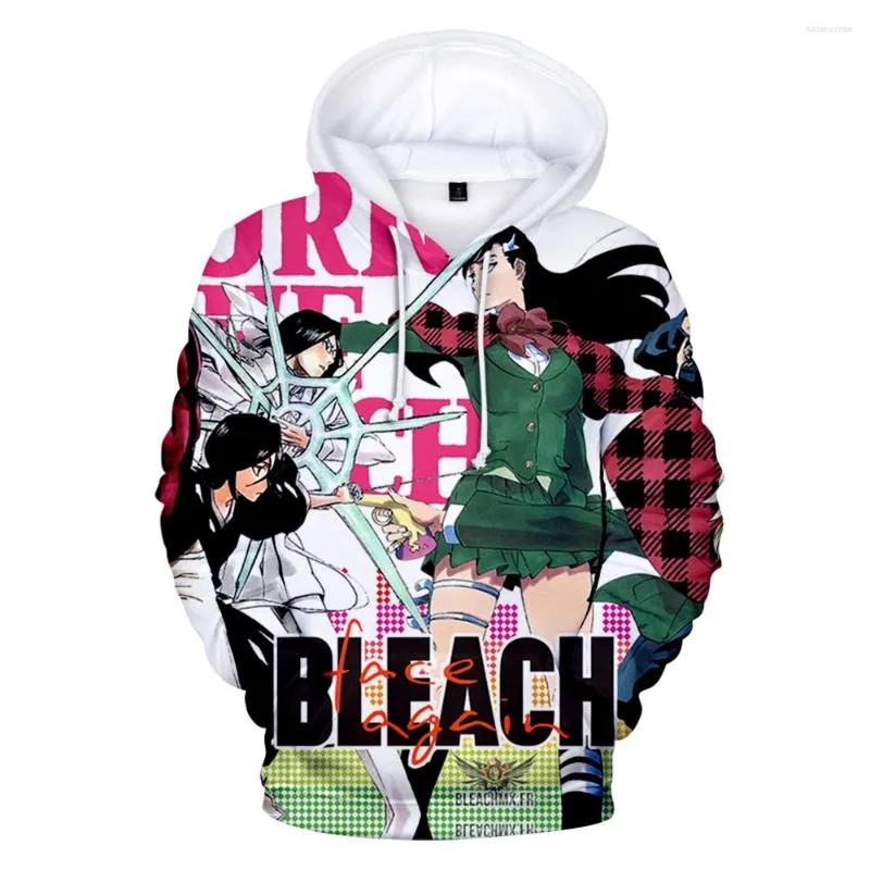 Herrtröjor Est Burn the Witch Hoodie 3d Men Women Sweatshirt Autumn Winter Harajuku Streetwear Anime Bleach Clothes