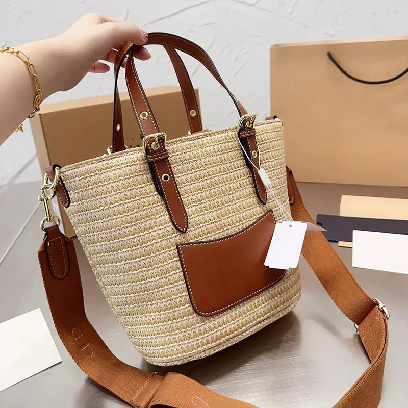 Dames strozak crossbody tas tassen designer tas bakken handtassen mode luxe strand vakantie geweven messenger tassen dame portemonnees portemonnee portemonnee