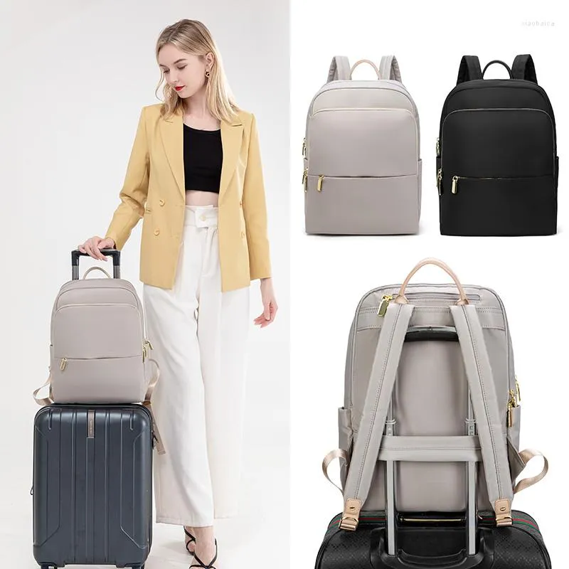 Schultaschen Business-Rucksack für Frauen 14-Zoll-Laptop-Rucksäcke großer einfacher Bagpack weibliche Reisetasche wasserdichter Notebook-Rucksack 2023