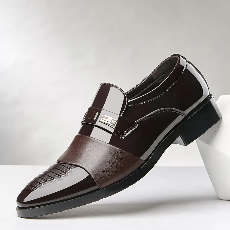 Fashion 21 Business Formal Slip on Robe Mens Oxfords Footwear Chaussures en cuir de haute qualité pour les mots pour hommes 230718 S
