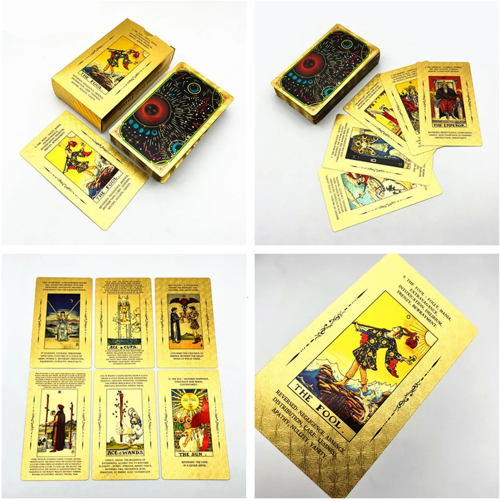 Water Proof Playing Cards Tarot Deck With Plastic Case, Durable Rider ...