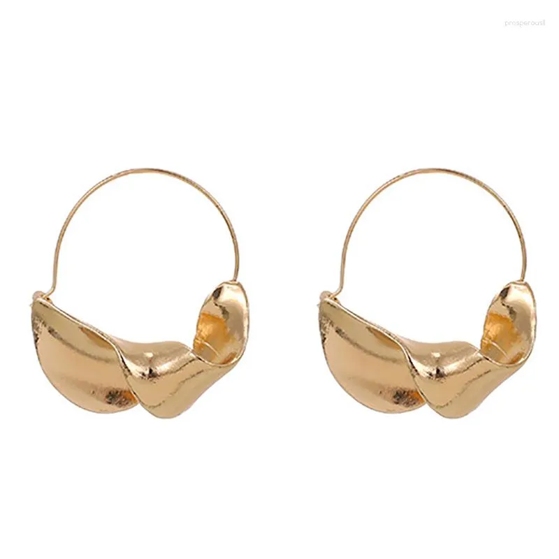 Dangle Earrings ZHINI Boho Geometrically Twisted Metal Sheet For Women Retro Gold Color Statement Earring Jewelry Pendientes