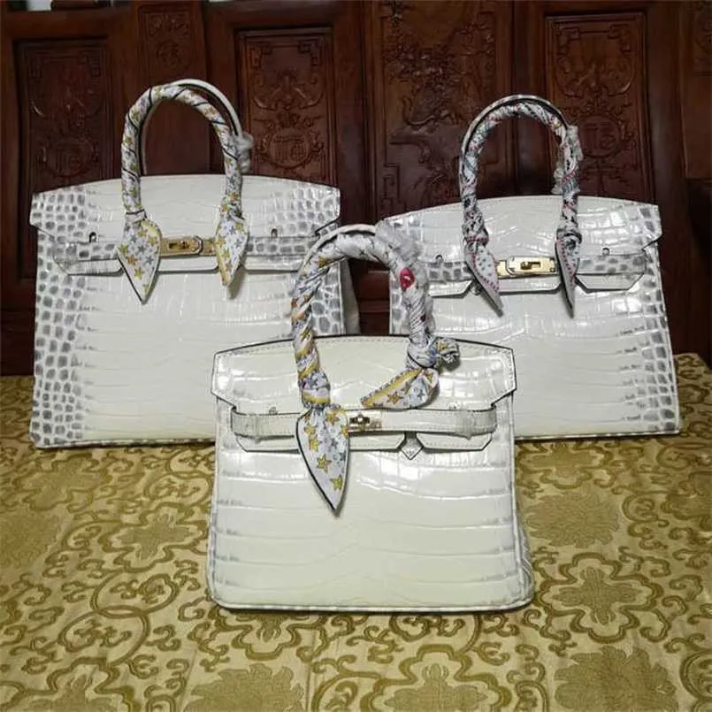 Kellyity Bag Fashion Bag Family Birkinbags Women Women's Tidal Himalayan White Cow One Messengerqq