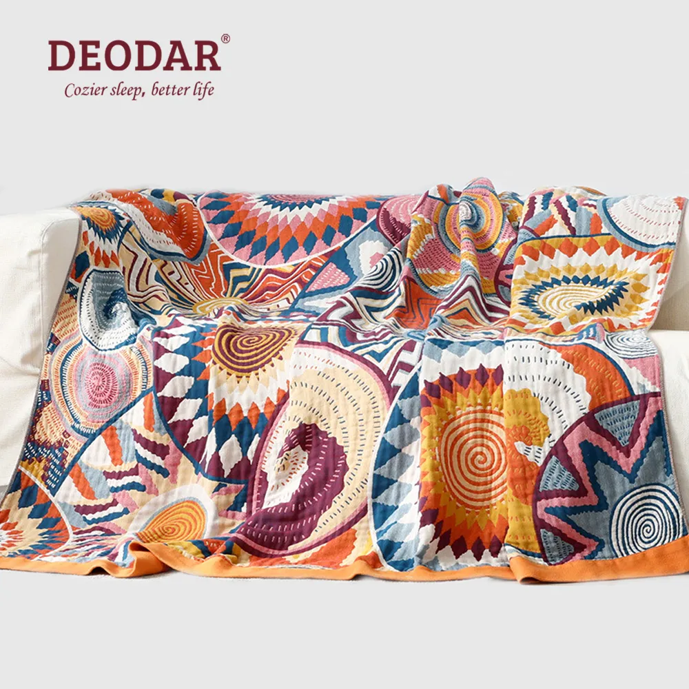 Deodar Nordic Bohemian 100% Katoen Gaas Sofa Handdoek Bed Cover All Season Dutje Sprei Reizen Camping Gooi Deken voor Slapen 230718