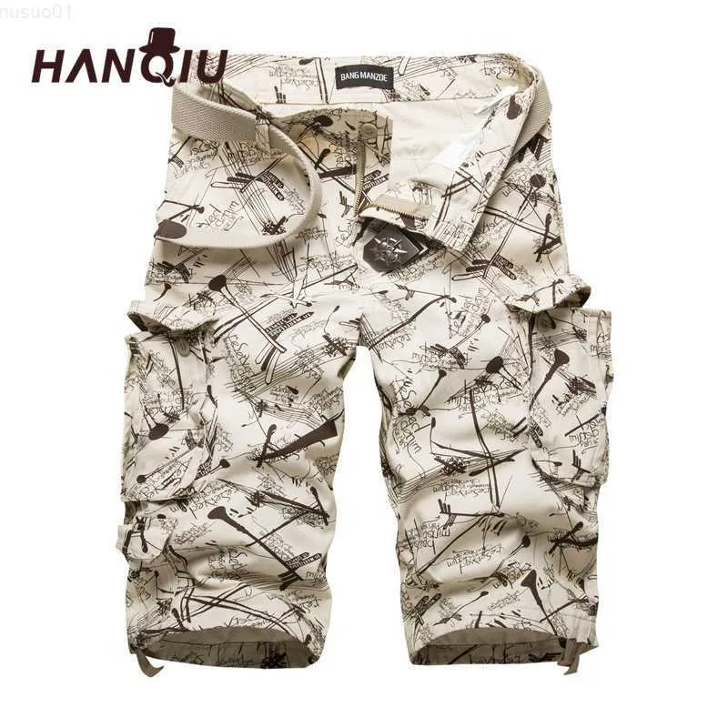 Men's Shorts Cotton Mens Cargo Shorts Fashion Camouflage Male Shorts Multi-Pocket Casual Camo Outdoors Tolling Homme Short Pants 2022 Summer L230719