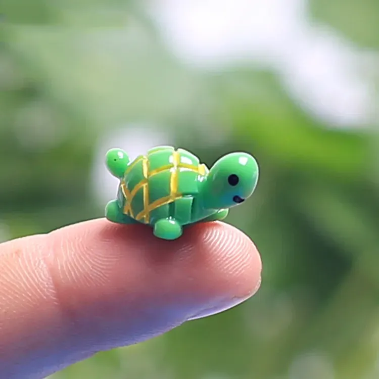 Cute Mini Turtles Landscape Ornaments Resin Garden Decorations Fairy Garden Miniatures Garden Bonsai Dollhouse Decorations Resin Craft DH5766