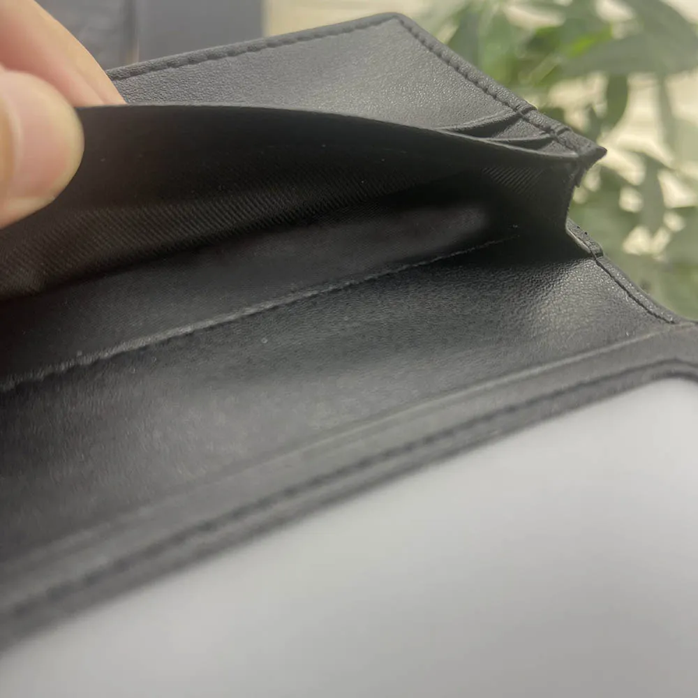 Högkvalitetsherrplånbokväskan Holder Luxury Designer Herrarna Nya Mini Wallets Kvinnors kreditkort Trend Key Coin Pocket Pen Set med lådor