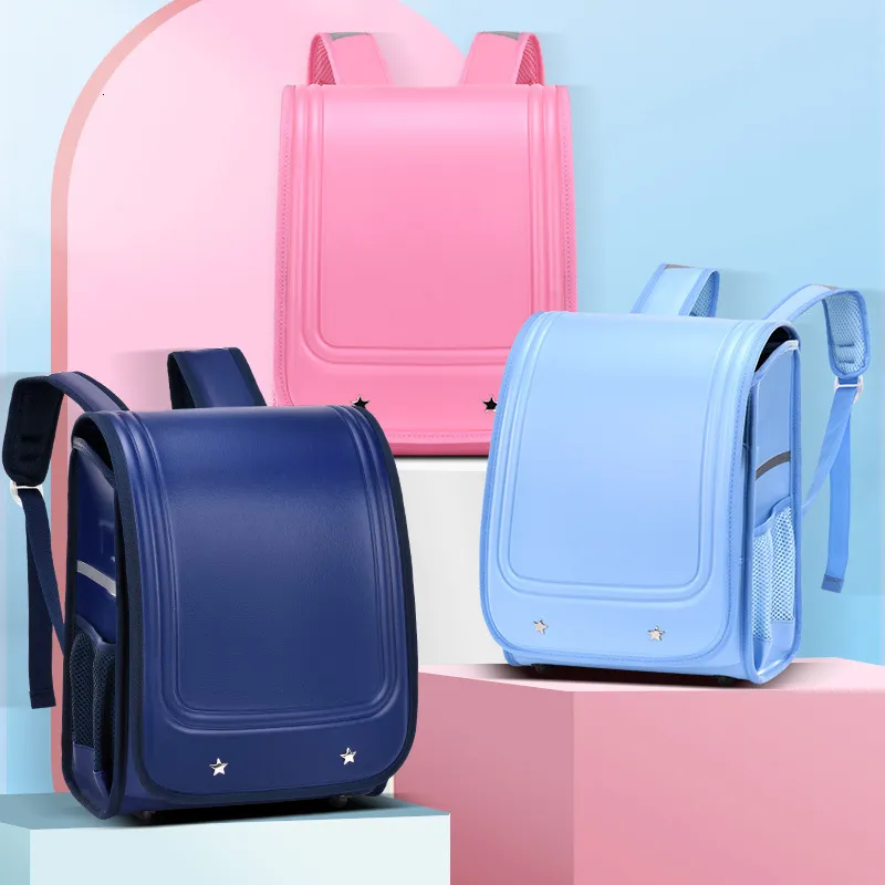 Sacs d'école Japonais Randoseru École Sac À Dos Maternelles pour Enfants Filles Garçons Sac À Dos Orthopédique Enfants Japon Primaire Cartable 230718