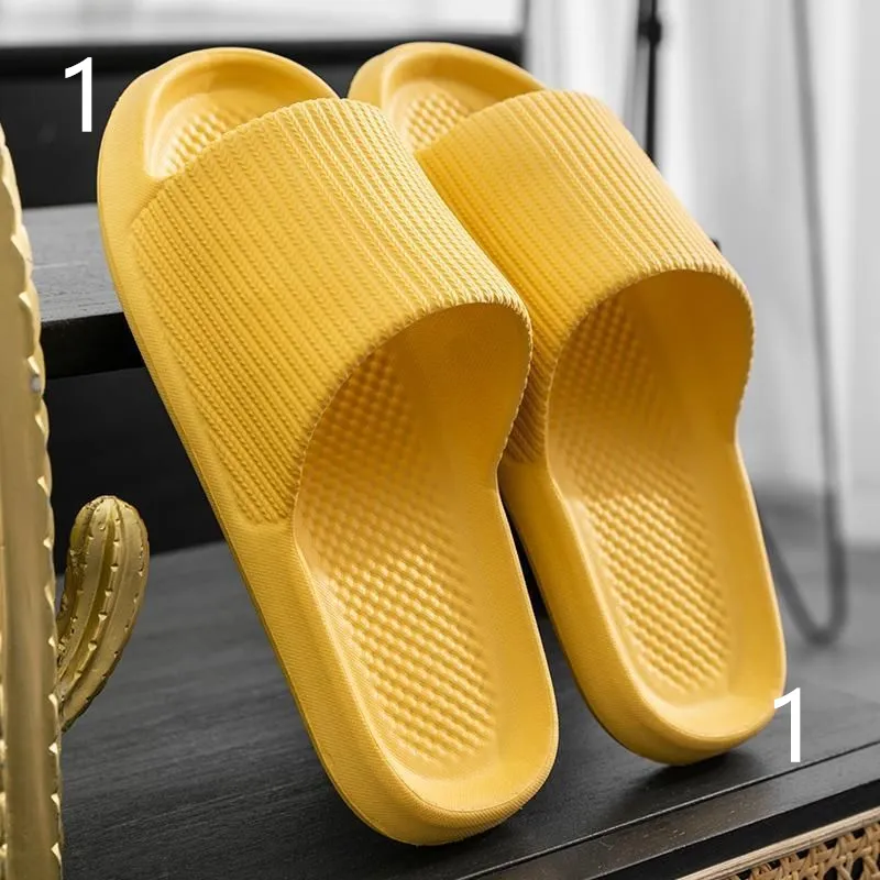 Home Slippers Womens Summer Anti slip and Feet Feeling Slipper Couple Bathroom Sandals Shoes black volt grey EVA Black 2024 Orange Blue