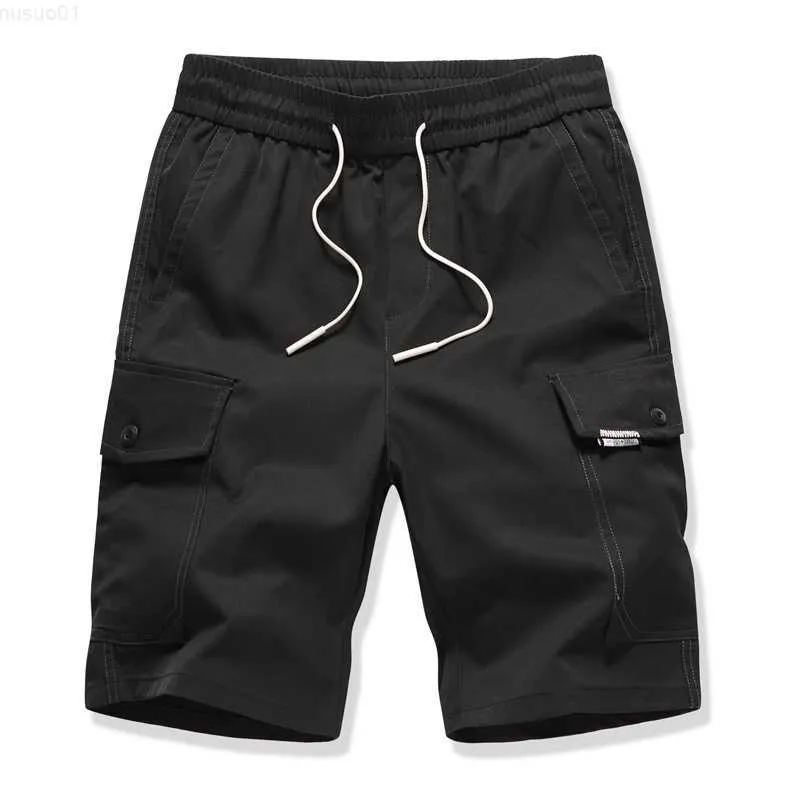 Shorts Masculino Calças Casuais Popularidade Juvenil Calça Cargo Solta Masculino Simples Moderno Liso Verão Elegante Temperamento Calções Esportivos L230719