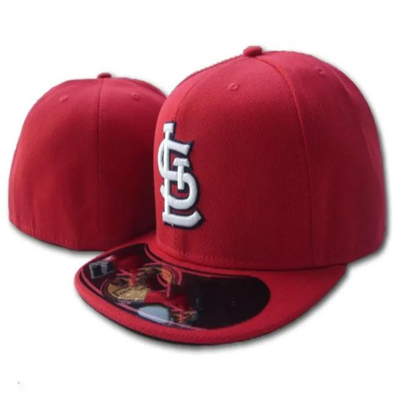 2021 Herren Team Baseball Voll geschlossene Kappen Rot Farbe Weiß SLC Buchstabe Gorras Bones Männer Frauen Casual Outdoor Sport Flat Fitted 2600