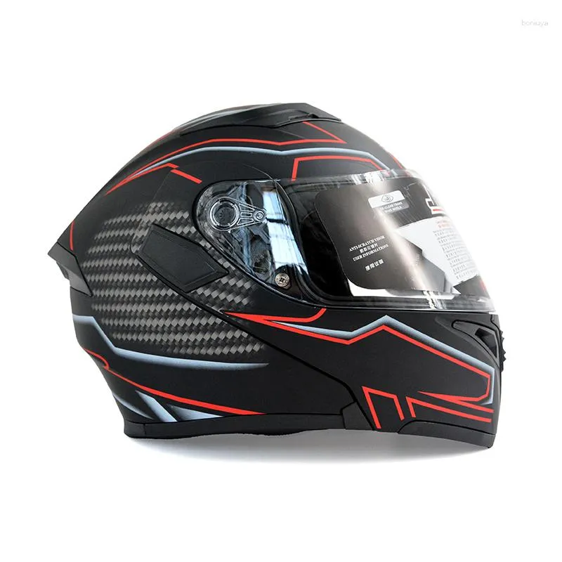 Motorradhelme Jiekai Helm Full Cover Uncover Männer und Frauen Dual Lens Safety DOT