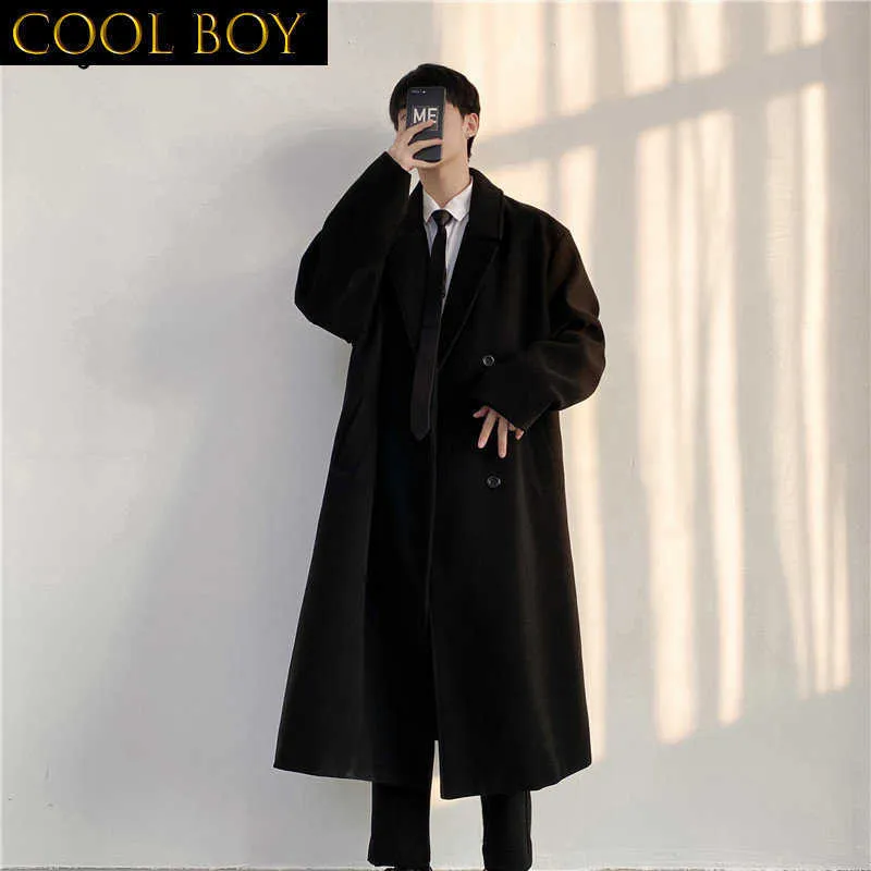 يمزج الصوف للرجال e boy jox men spring spring style wool wool business x-long Outwear Outdery Strendy Trendy shicay truched gentlemanty hkd230718