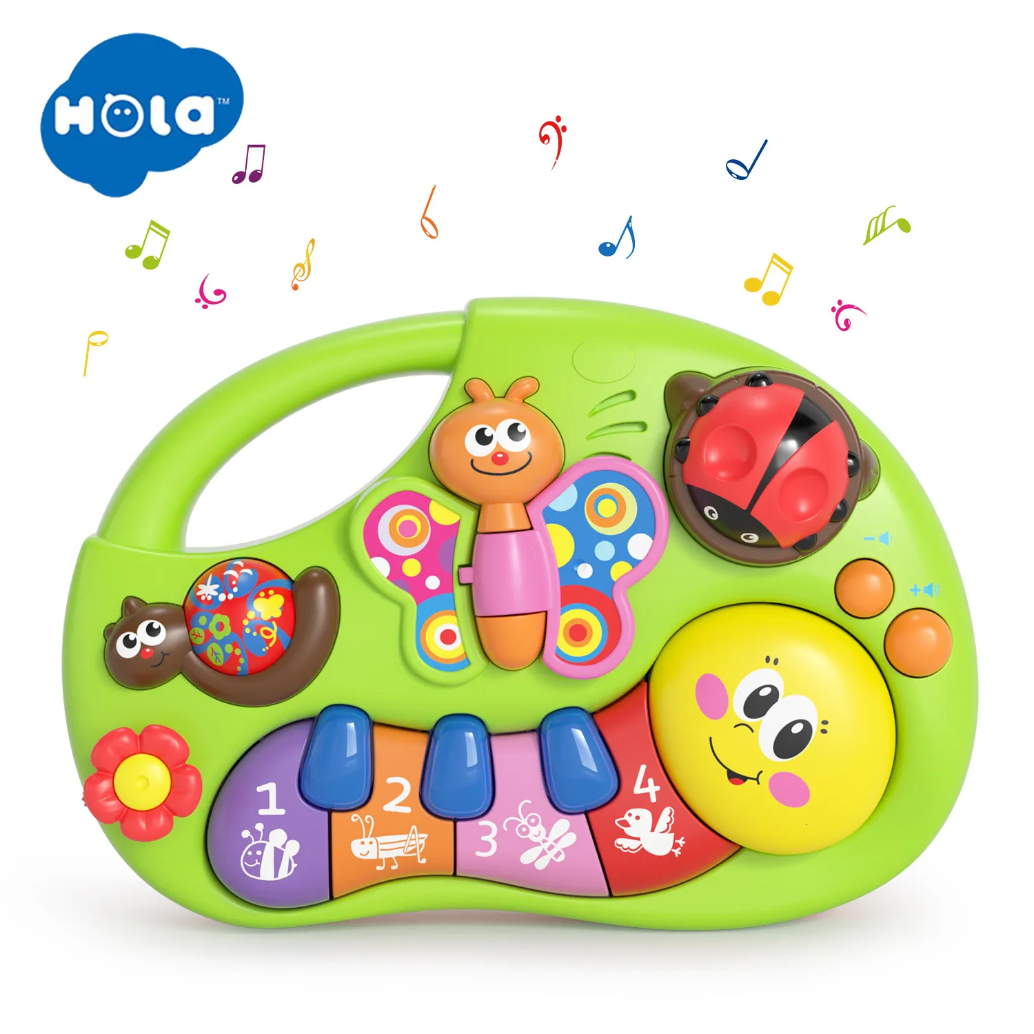 Baby Music Sound Toys Baby Music Tangentboard Development Toys - Neonatal Interactive Early Education Piano Toys Illuminated and Music i 6-12 månader 230719