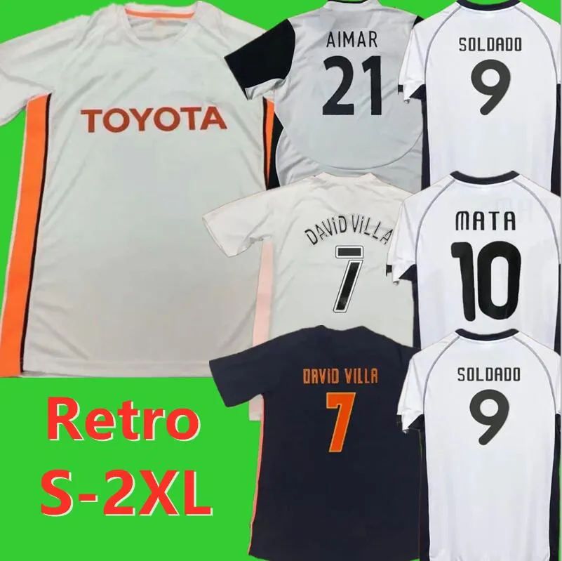 2001 2010 2011 Valencia Vicente Mendieta Mens Retro Futbol Formaları 10 11 Silva 06 07 EDU EV BEYAZ ALI