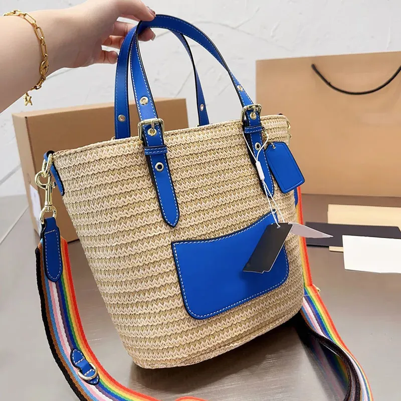 Dames strozak crossbody tas tassen designer tas bakken handtassen mode luxe strand vakantie geweven messenger tassen dame portemonnees portemonnee portemonnee