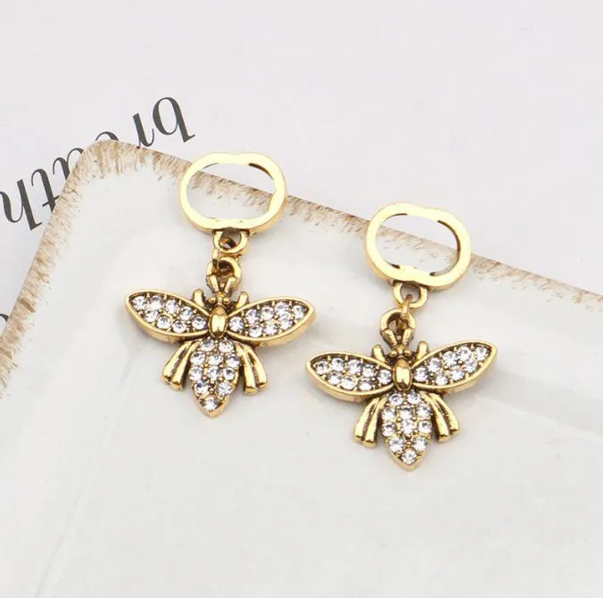 Stud earrings Designer Earrings Dangle Letters Pendant Bow Chandelier Jewelry Diamond Sier Earing Design Women Vintage