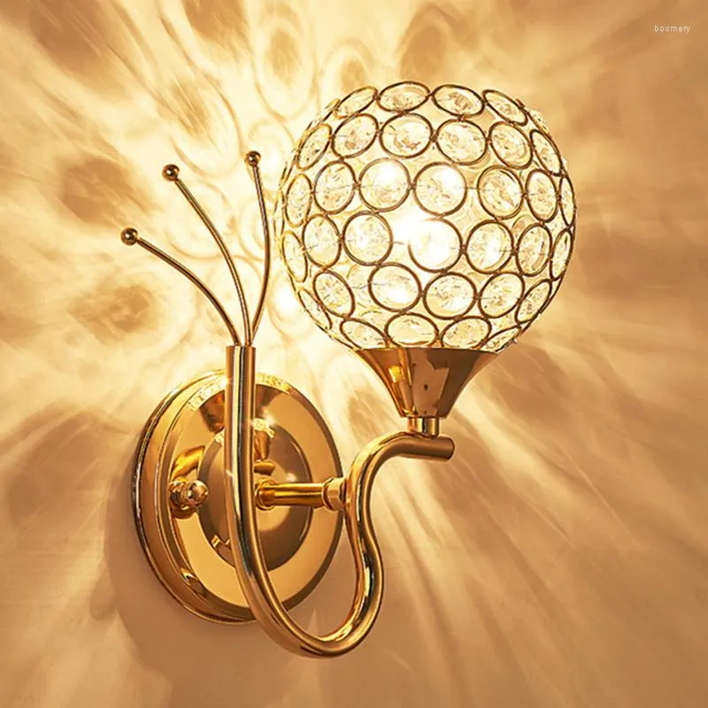 Wall Lamp Moonlux Fashion Crystal Hollow-carved El Home Corridor Bedside Decorative Night Light