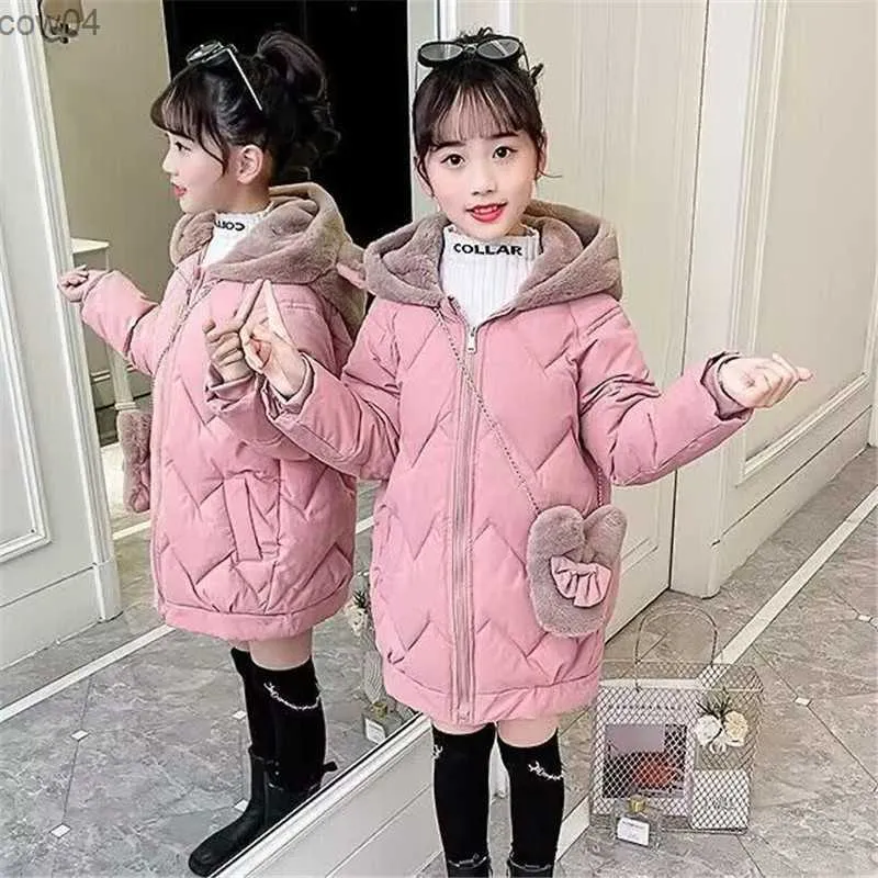 Doudoune Fille Enfant Imprime Mignon Epaisse Chaude Hiver avec