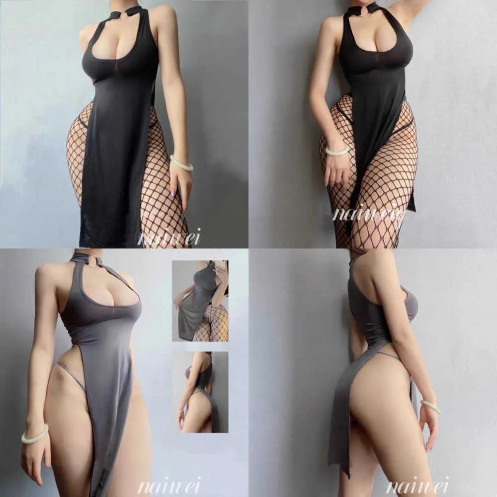 NXY 섹시 스커트 플러스 크기 여성 섹시한 드레스 가역적 드레스 에로틱 한 halter bodycon 드레스 높은 허리 슬릿 스커트 포르노 섹시 코스프레 란제리 핫 클럽웨어 230717