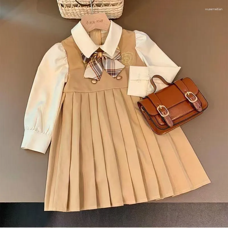 Fille robes été Jk robe élégante Lolita enfant petites filles vêtements plissé uniforme enfants pour adolescents robe d'été école