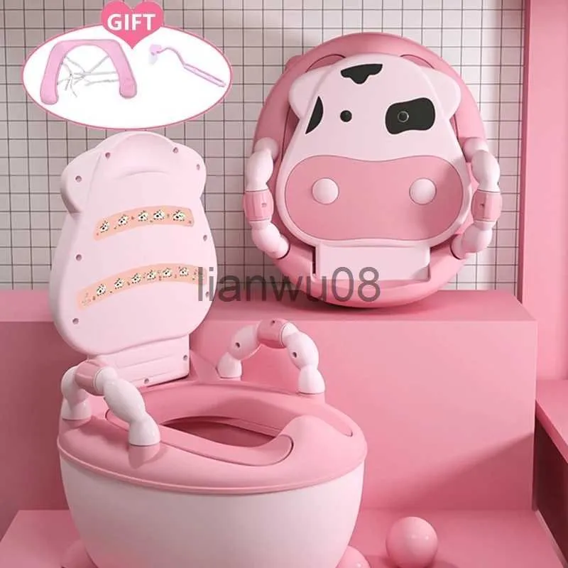 Potties platser Portable Potty Portable Baby Toalett Potty Training Seat Child Pot Training Girls Boy Potty Kids Chain Toalett Seat Children's Pot X0719