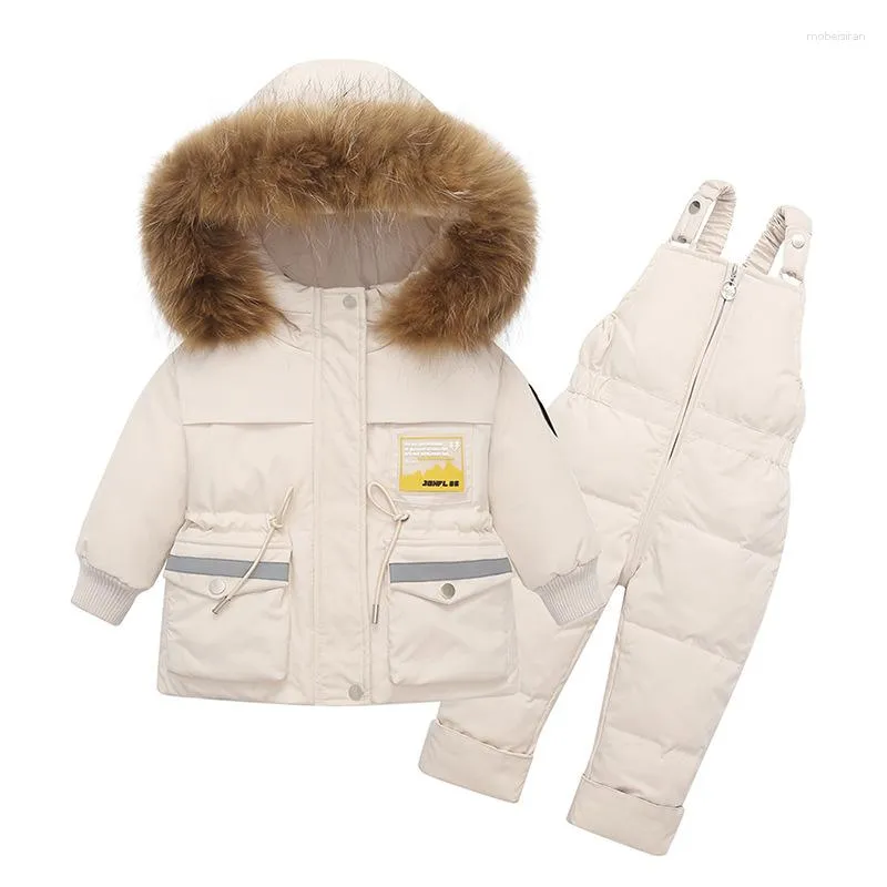 Clothing Sets Winter 1-3 Ys Toddler's Down Jacket Jumpsuit Set Baby Boys And Girls Can Open The File Suits Y703