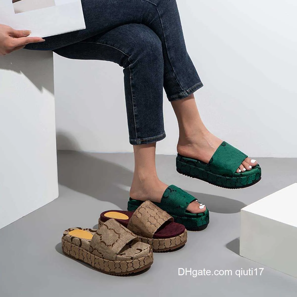 Sandaler Designer Shoes Slipper Flat Sandals Platform Luxury Shoes For Women Slides Fashion Brand Ladies With Original Box Hot Beach Womens Z230720
