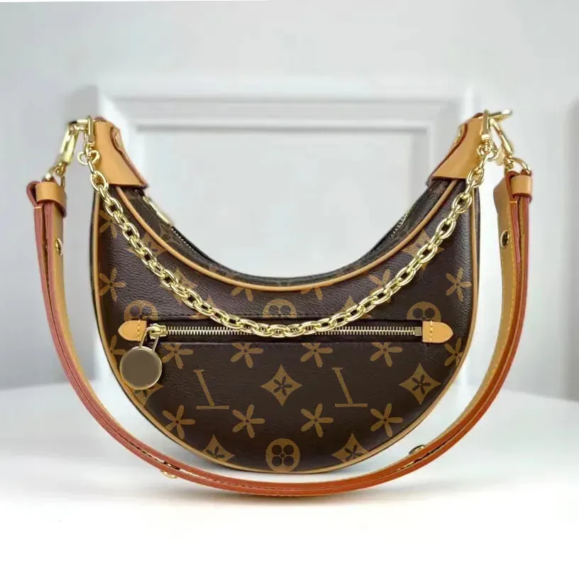 M81098 Designer LOOP tote Schoudertas halve maan Luxe portemonnee en handtas Gouden ketting clutch reizen Croissant tassen dames heren mode schouder crossbody onderarm tas