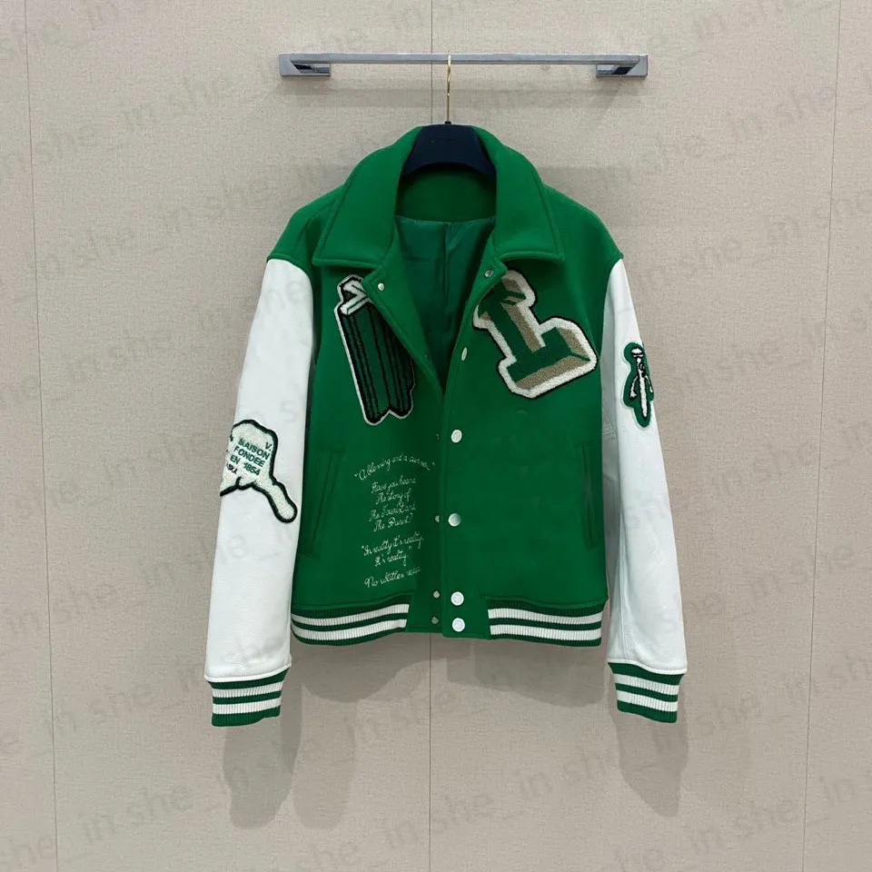 Designer Mens Jackets Woman Fashion Varsity Jacket Casual Loose Leather Coat Luxury Classic Letter Outerwear Coats Man Womens Tops 23FW S XL
