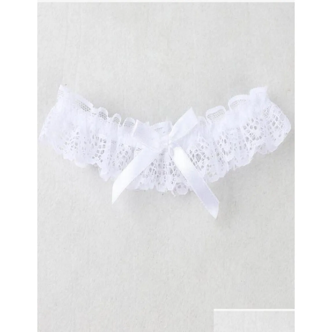Bridal Garters New Arrive Sell White Lace Bowknot Flowers Leg Ring Shuoshuo65885377811 Drop Delivery Party Events Accessories Dhkbq