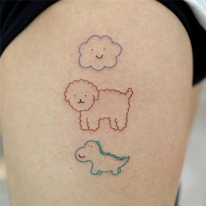 Waterproof Cute Cartoon Temporary Tattoo Stickers For Kid Women Men Body Arm Art Fake Tatoos Decals