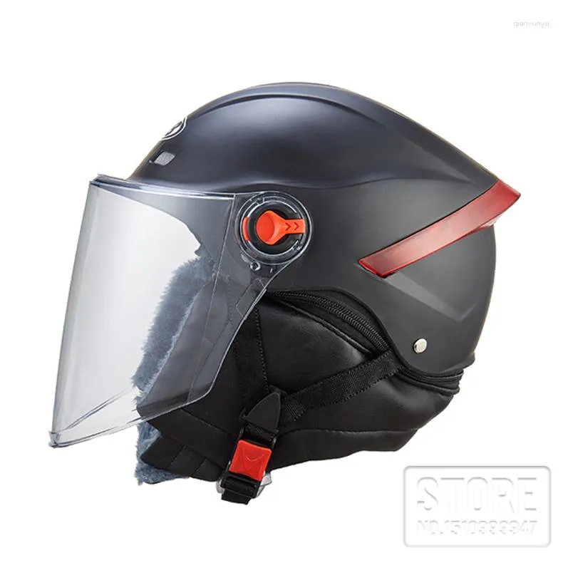 Casques de moto véhicule Anti-buée casque d'hiver vélo quatre saisons unisexe chaud équitation course moto Casco Capacete