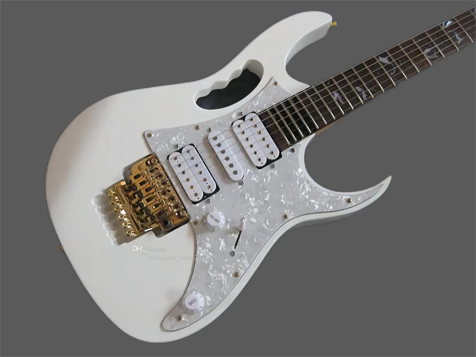 Best New China Guitar With locking Tremolo 7V Jem Model Top Quality electric Guitar White