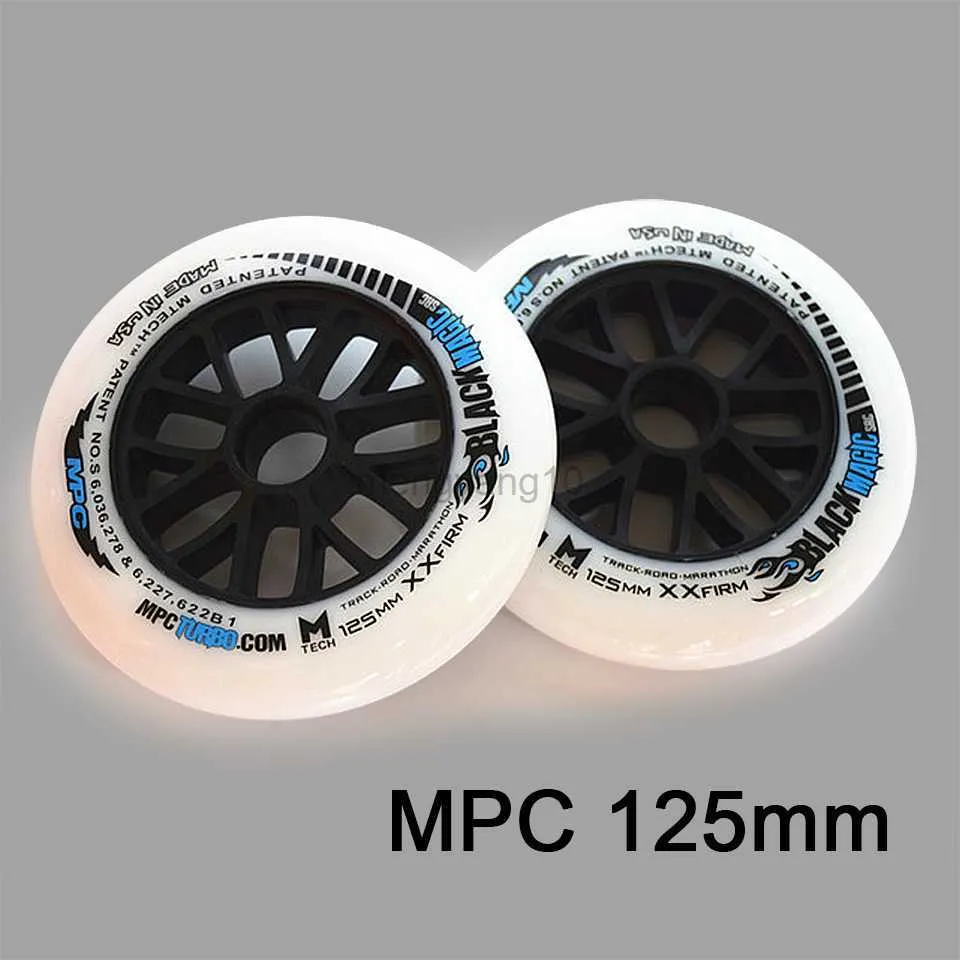 인라인 롤러 스케이트 125 mm MPC Black Magic SRC XXFirm 6 PC 또는 2 PCS 마라톤 레이싱 휠 인라인 스피드 스케이트 휠로드 트랙 스케이팅 LZ100 HKD230720